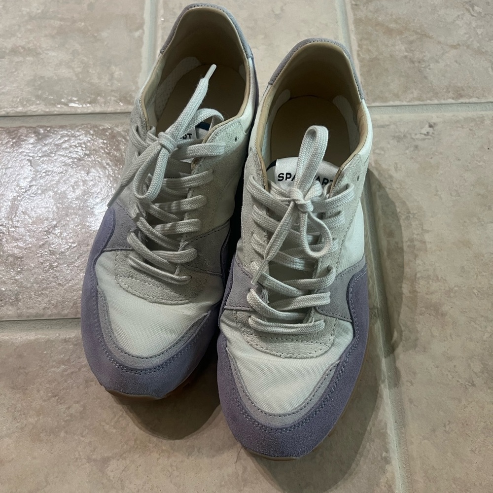 Spalwart Women's White and Purple Sneakers